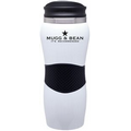 14 Oz. White Maui Gripper Stainless Steel Tumbler